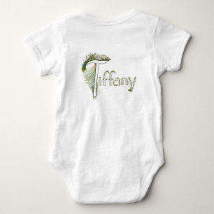 TIFFANY Baby Back Pfau Alphabet Jumper Strampler