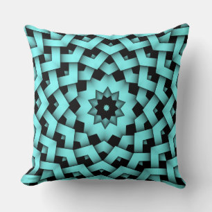Tiffany Baby Blue Star Circle Petal Pattern Pillow Kissen
