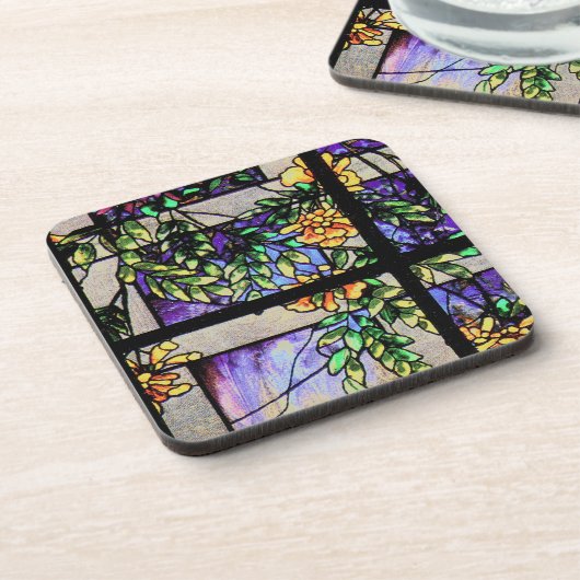 Tiffany beflecktes Glas-Korken-Untersetzer Getränkeuntersetzer (Linke Seite)