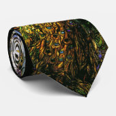 Tiffany beflecktes Glas-Pfau-Krawatte Krawatte (Gerollt)