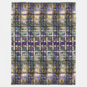 Tiffany beflecktes Glasclematis-BlumenBlumen Fleecedecke (Vorderseite)