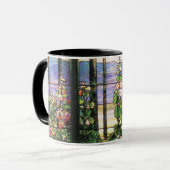Tiffany beflecktes Glashollyhocks-Tasse Tasse (Vorderseite Links)