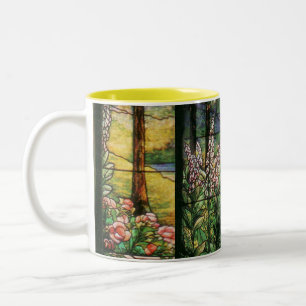 Tiffany-Buntglas-Gartenbecher Zweifarbige Tasse
