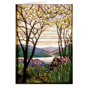 Tiffany-Buntglas-Karte