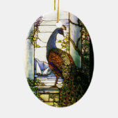 Tiffany-Buntglas-Natur-Verzierung Keramik Ornament (Hinten)