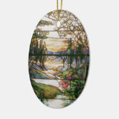 Tiffany-Buntglas-Natur-Verzierung Keramik Ornament (Links)