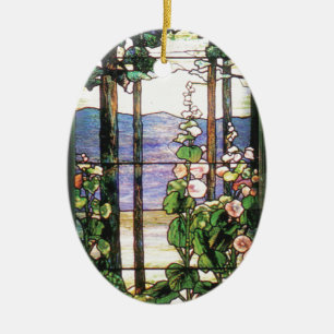 Tiffany-Buntglas-Naturschmuck Keramik Ornament