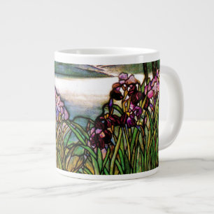 Tiffany-Buntglas-Schwertlilien-Riesenbecher Jumbo-Tasse