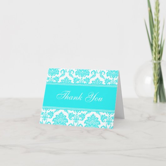 Tiffany Damask Thank You Cards Dankeskarte (Vorderseite)