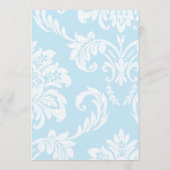 Tiffany Damask Wedding Menu Menükarte (Rückseite)