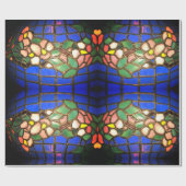 Tiffany Dogwood Stated Glass Wrapping Paper Geschenkpapier (Flach)