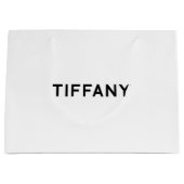 Tiffany Elegante Geschenktasche in Schwarz und Wei Große Geschenktüte (Vorderseite)