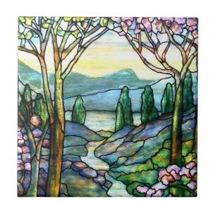 Tiffany-Fliesen Berglandschaft Fliese