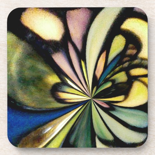 Tiffany Fluss-Quadrat-Untersetzer Getränkeuntersetzer (Vorderseite)