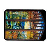 Tiffany Glasfenster Landschaft Magnet (Horizontal)