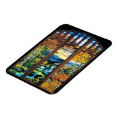 Tiffany Glasfenster Landschaft Magnet (Linke Seite)