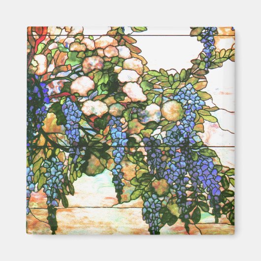 Tiffany Glass Wisteria Blume Bloral Magnet (Vorne)