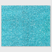 Tiffany Glitzer Aqua Ocean Türkis Glam Minimal Geschenkpapier (Flach)