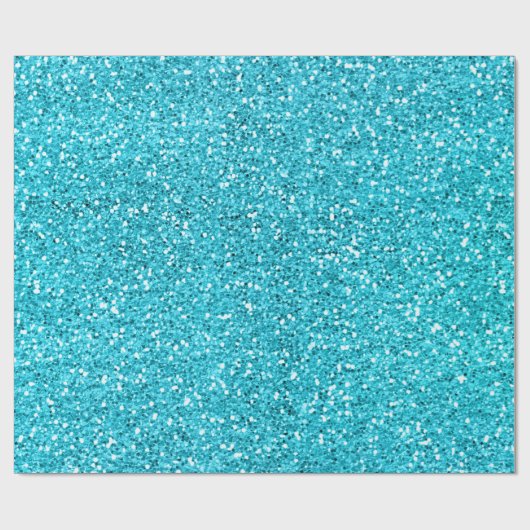 Tiffany Glitzer Aqua Ocean Türkis Glam Minimal Geschenkpapier (Flach)