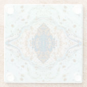 Tiffany Gold: Luxus Marmor Nahtlos Glasuntersetzer (Rückseite)