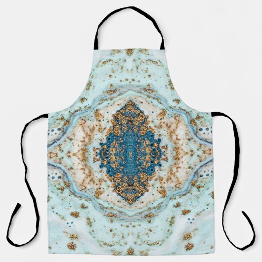 Tiffany Gold: Luxus Marmor Nahtlos Schürze (Vorderseite)