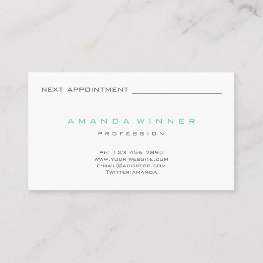 Tiffany Gray Glam Lashes Makeup Glitzer Terminkarte (Rückseite)