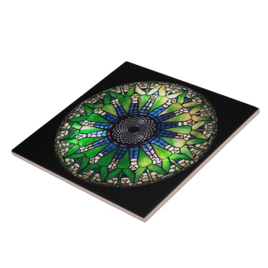 Tiffany grüne Keramikfliese (Seite)