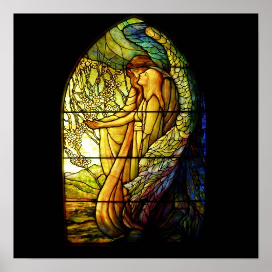 Tiffany Guiding Angel Stain Glass Poster (Vorne)
