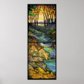 Tiffany Hartglas Deer Print Poster (Vorne)