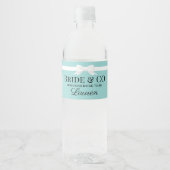 Tiffany Inspired Bride & Co Beverage Bottle Label  Wasserflaschenetikett (Vorderseite)