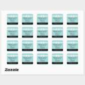 Tiffany Inspired Bride Sticker Favor Labels  (Blatt)
