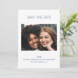 Tiffany Kobaltblau Moderne Hochzeit Save The Date