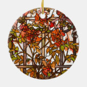 Tiffany-Kunst Nouveau Buntglas-Verzierung Keramik Ornament (Hinten)