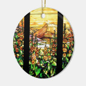 Tiffany-Kunst Nouveau Buntglas-Verzierung Keramikornament (Links)