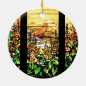 Tiffany-Kunst Nouveau Buntglas-Verzierung Keramikornament (Hinten)