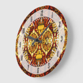 Tiffany Lamp Symmetry Große Wanduhr (Winkel)