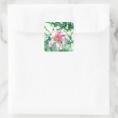 Tiffany Magnolia Quadratischer Aufkleber (Tasche)