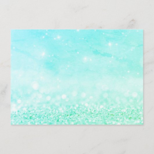 Tiffany Mint Glitzer Makeup Certificate Geschenk (Rückseite)