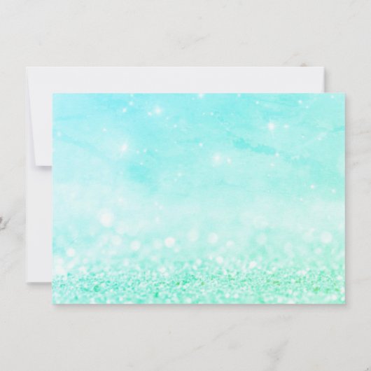 Tiffany Mint Glitzer Makeup Certificate Geschenk (Rückseite)