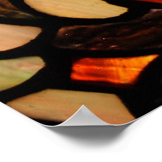 Tiffany Nah up verklebte Glashütte Poster (Ecke)