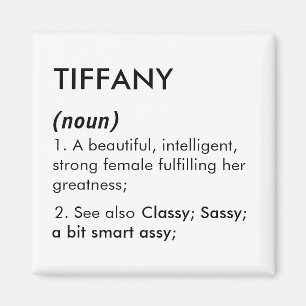 Tiffany Name, Bearbeitbarer Name, Benutzerdefinier Magnet