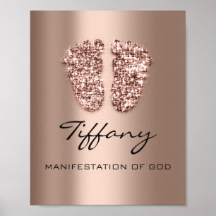 Tiffany Name bedeutet New Baby Feet Rose Chocolate Poster