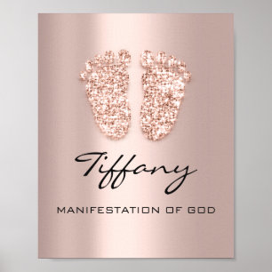 Tiffany Name bedeutet New Baby Feet Rose Geschenk Poster