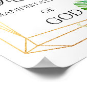 Tiffany Name Bedeutung Floral Bridal Birthday Gold Poster (Ecke)