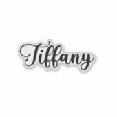 Tiffany Name - Handgeschriebene Kalligrafie Aufkleber (Vorderseite)