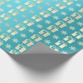 Tiffany Ocean BeachGold Weihnachten Geschenk Lux Geschenkpapier (Ecke)