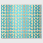 Tiffany Ocean BeachGold Weihnachtsginger Brot Typ Geschenkpapier (Flach)