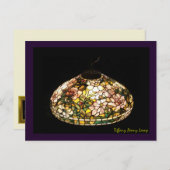 Tiffany Peony Lamp American Art Postkarte (Vorne/Hinten)
