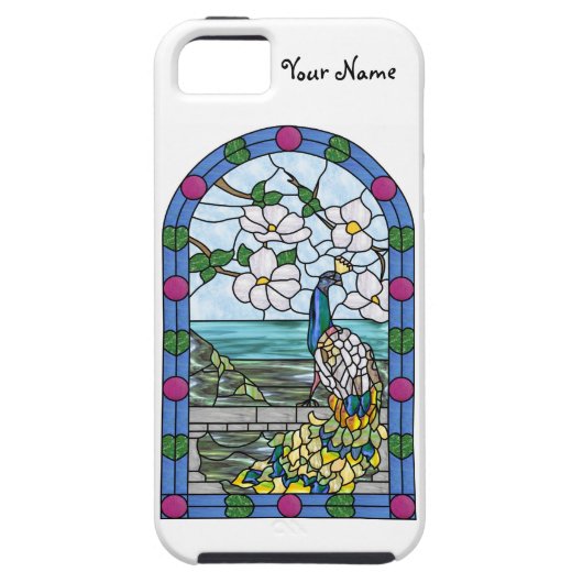 Tiffany-Pfau iPhone 5 Case-Mate iPhone Hülle (Rückseite)