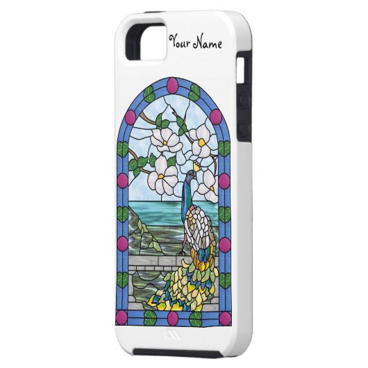 Tiffany-Pfau iPhone 5 Case-Mate iPhone Hülle (Rückseite Links)